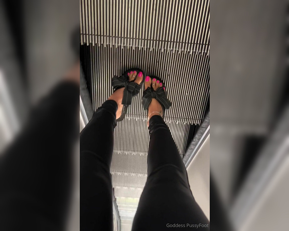 Goddess PussyFoot aka U186296307 OnlyFans - I went out for pizza and shopping with my mom in my super wedge platform flip flops Of course I’m 4