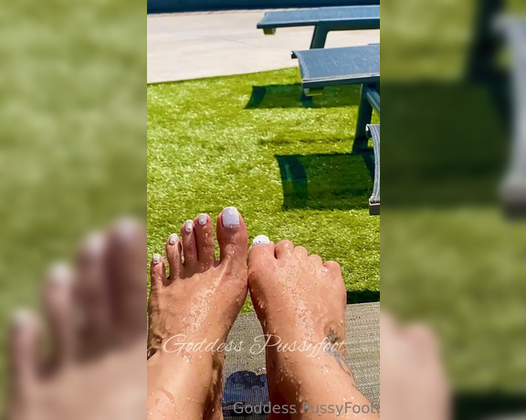 Goddess PussyFoot aka U186296307 OnlyFans - Summer time is here bitches!!!! Squirt guns and lots of sun and toes out 1