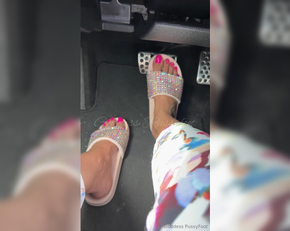 Goddess PussyFoot aka U186296307 OnlyFans - Spend a day with Me in My pink bling slides I’ll let you push the cart at the grocery store and pay