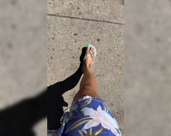 Goddess PussyFoot aka U186296307 OnlyFans - I went for a walk in a cute sundress and my crystal Havaianas today Lots of people were saying