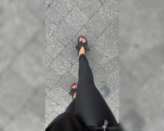 Goddess PussyFoot aka U186296307 OnlyFans - I went out for pizza and shopping with my mom in my super wedge platform flip flops Of course I’m 2