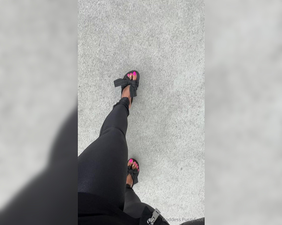 Goddess PussyFoot aka U186296307 OnlyFans - I went out for pizza and shopping with my mom in my super wedge platform flip flops Of course I’m 2