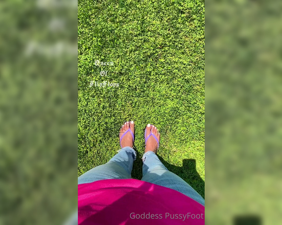 Goddess PussyFoot aka U186296307 OnlyFans - Playing at the park today On the way I make you lick my flip flops on the elevator 10