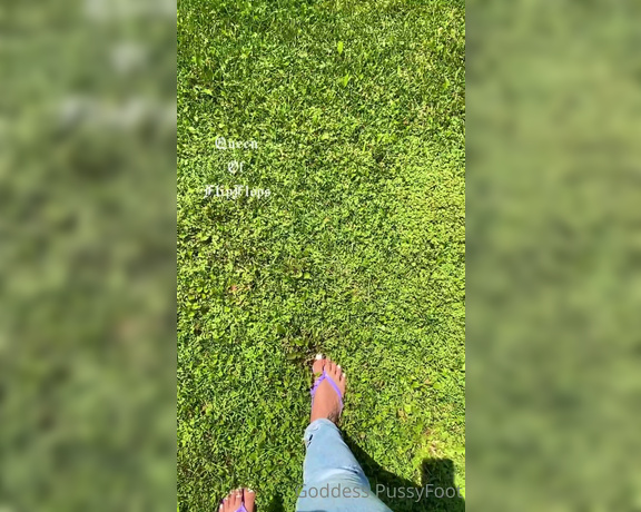 Goddess PussyFoot aka U186296307 OnlyFans - Playing at the park today On the way I make you lick my flip flops on the elevator 10