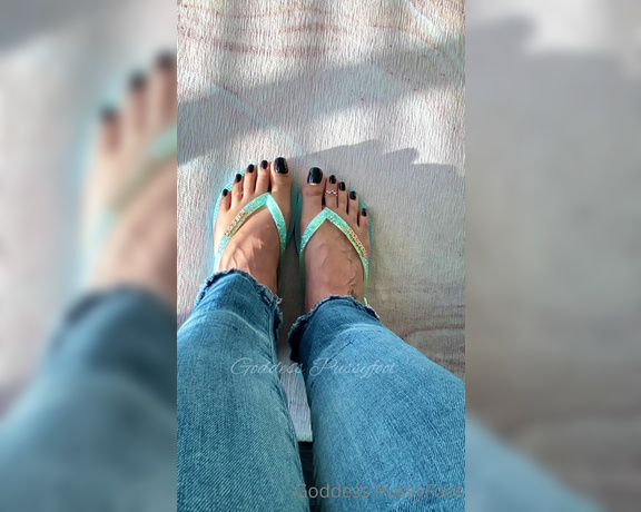 Goddess PussyFoot aka U186296307 OnlyFans - Here I try on some flip flops and tell the story of how I came to know my feet are perfect and very