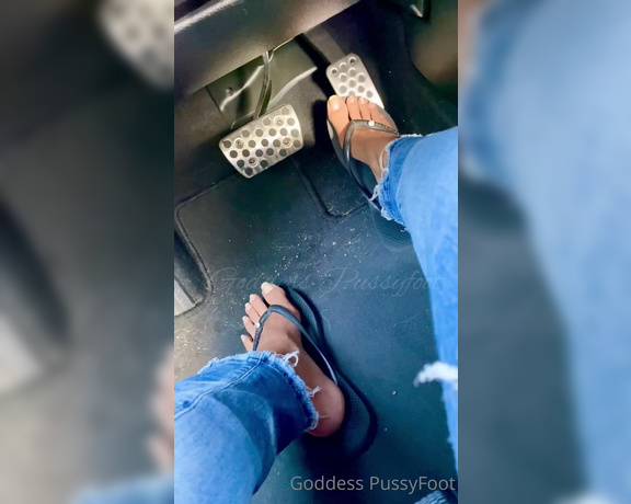 Goddess PussyFoot aka U186296307 OnlyFans - I went for a drive today it was such lovely weather Look at these naked toes work these pedals