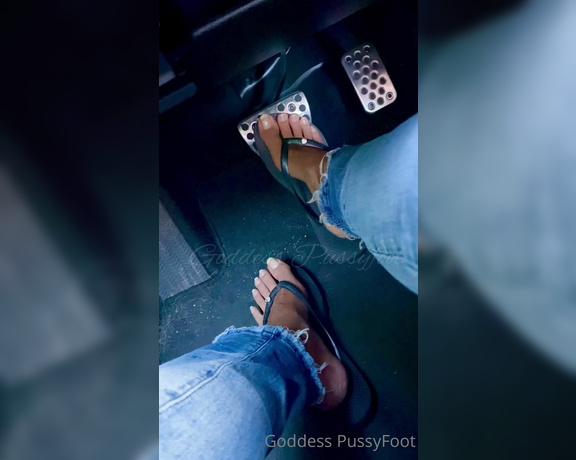 Goddess PussyFoot aka U186296307 OnlyFans - I went for a drive today it was such lovely weather Look at these naked toes work these pedals