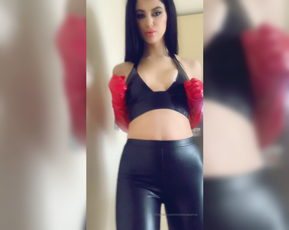 Karina Kalashnikova aka Mistresskarina OnlyFans - Lose yourself in My latex clad tits, slave boy