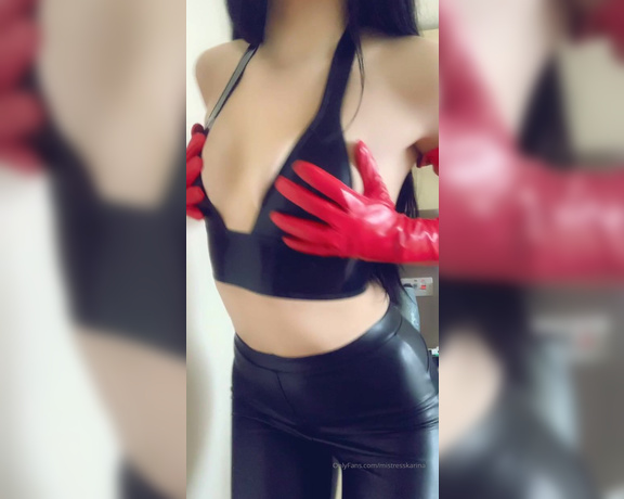 Karina Kalashnikova aka Mistresskarina OnlyFans - Lose yourself in My latex clad tits, slave boy