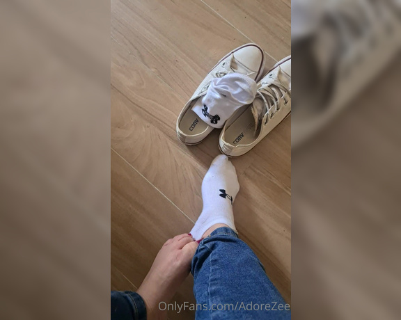 AdoreZee aka Adorezee OnlyFans - My beat up converse shoes does wonders on my feet