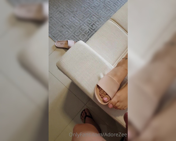 AdoreZee aka Adorezee OnlyFans - Another angle for the cumshot over my Melissa Slide sandals