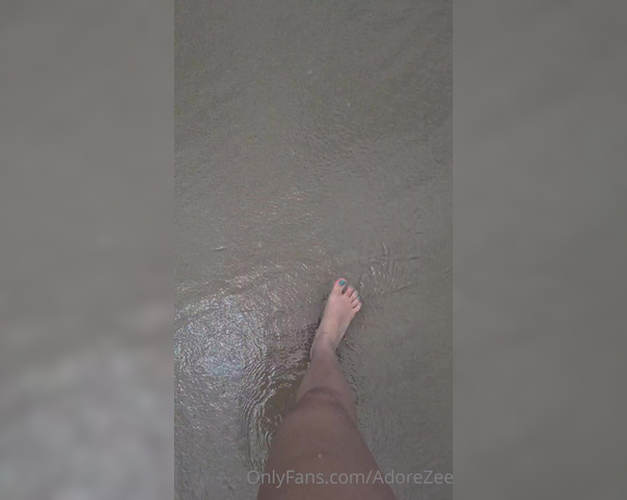 AdoreZee aka Adorezee OnlyFans - Getting my feet salty and wet! 1