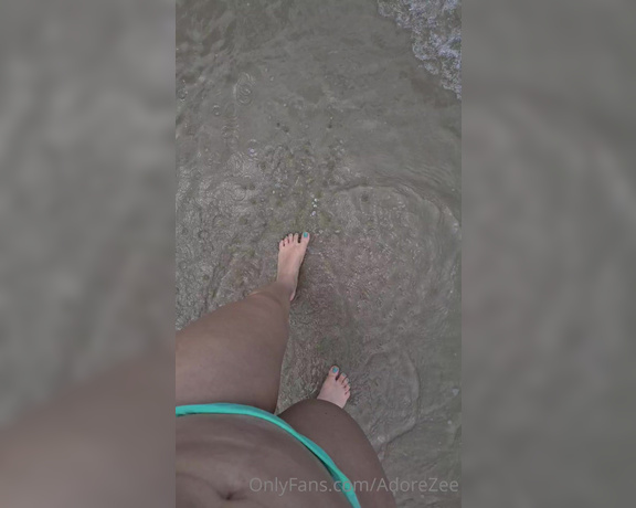 AdoreZee aka Adorezee OnlyFans - Getting my feet salty and wet! 1