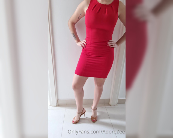 AdoreZee aka Adorezee OnlyFans - Hmmmm wondering how should I go to work I think Ill pick the pantyless black dress and shoes,