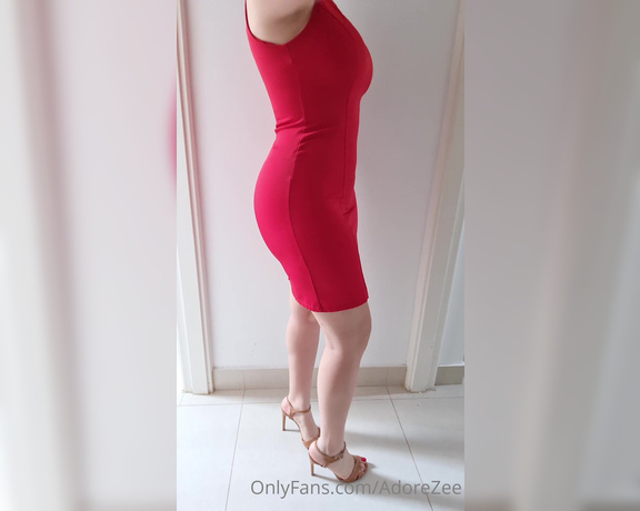 AdoreZee aka Adorezee OnlyFans - Hmmmm wondering how should I go to work I think Ill pick the pantyless black dress and shoes,