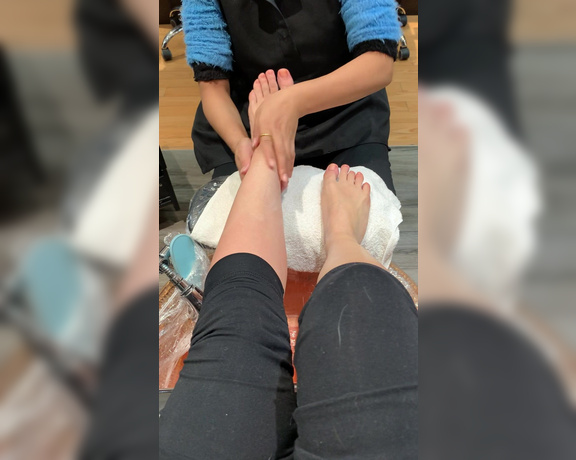 Goddess Christine aka Findomchristine OnlyFans - 7 minute pedicure video!