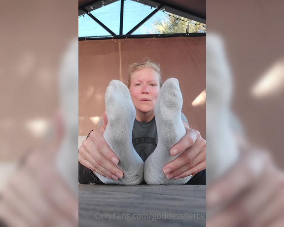 Goddess Fierce aka Goddessfierce OnlyFans - Sweaty size 11 shoe and sock removal JOI