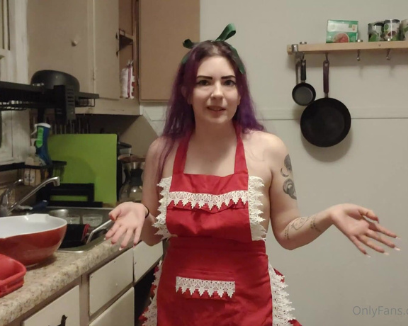 LilRedVelvet aka Lilredvelvet OnlyFans - I bake christmas cookies in a panty and apron only! lots of flashing and story telling i also share