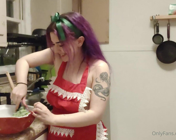 LilRedVelvet aka Lilredvelvet OnlyFans - I bake christmas cookies in a panty and apron only! lots of flashing and story telling i also share