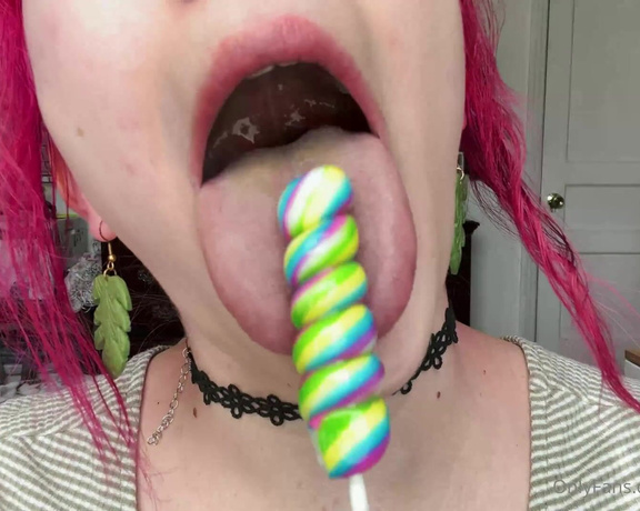 LilRedVelvet aka Lilredvelvet OnlyFans - Oral fixation lollipop licking