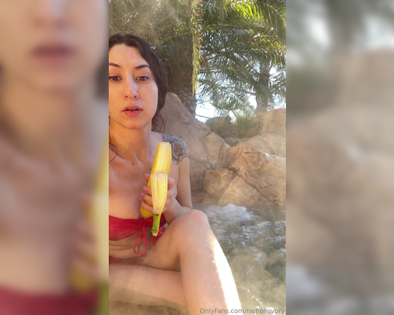 Nichole_Ivory aka Nicholeivory OnlyFans - Just enjoying my banana in the jacuzzi while teasing you with my feet