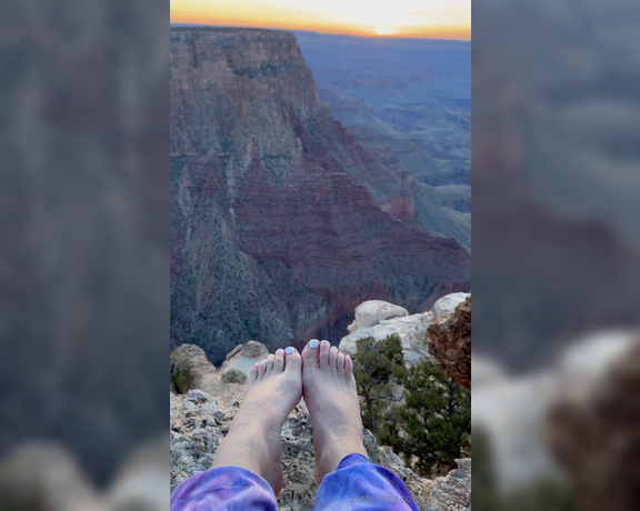 Taylor Raz aka Taylorraz OnlyFans - The real question is… which view is better The Grand Canyon, or these goddess feetsies of mine! 2