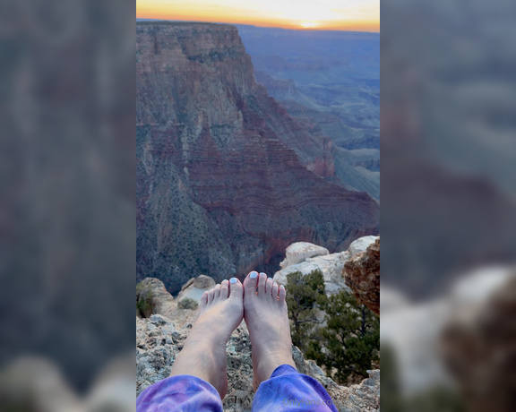 Taylor Raz aka Taylorraz OnlyFans - The real question is… which view is better The Grand Canyon, or these goddess feetsies of mine! 2