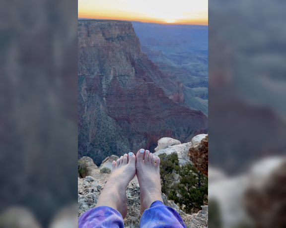 Taylor Raz aka Taylorraz OnlyFans - The real question is… which view is better The Grand Canyon, or these goddess feetsies of mine! 2