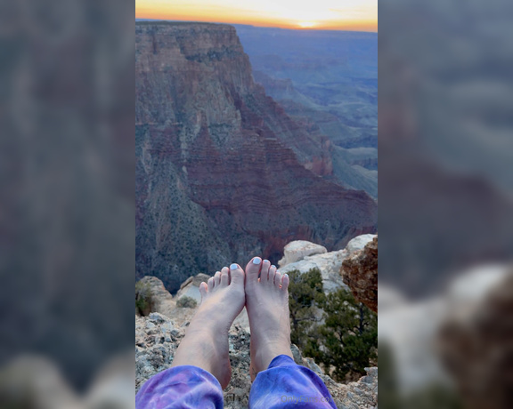 Taylor Raz aka Taylorraz OnlyFans - The real question is… which view is better The Grand Canyon, or these goddess feetsies of mine! 2