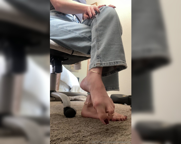 Nichole_Ivory aka Nicholeivory OnlyFans - POV under my desk watching my feet  you dirty foot perv