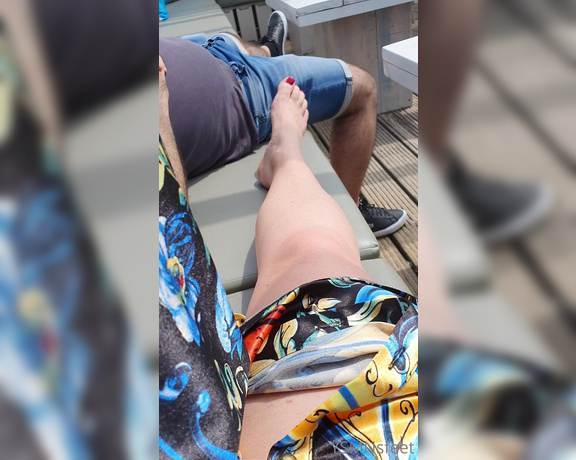 Deliciousdutchfeet aka Deliciousdutchfeet OnlyFans - After 20kms of cycling we spoiled ourselves with a nice drink next to the beach However I was giv 5