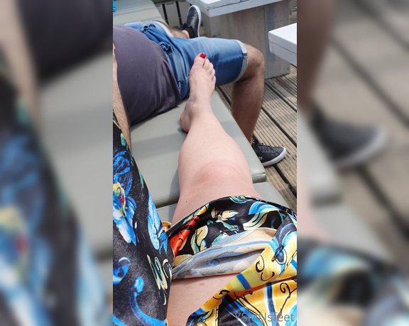 Deliciousdutchfeet aka Deliciousdutchfeet OnlyFans - After 20kms of cycling we spoiled ourselves with a nice drink next to the beach However I was giv 5