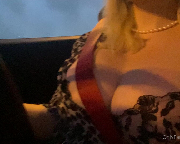 Miss Harriet aka Redtoes Onlyfans - Crazy big breasts in the car & followed by Hermes sandals pedal pumping 1