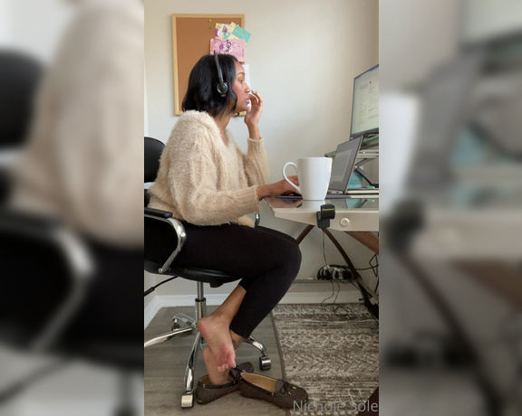 Nichole Sole aka Nicholesole OnlyFans - Shoe play While listening to a Microsoft Teams work meeting… 1