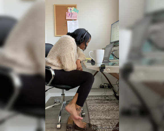 Nichole Sole aka Nicholesole OnlyFans - Shoe play While listening to a Microsoft Teams work meeting… 1