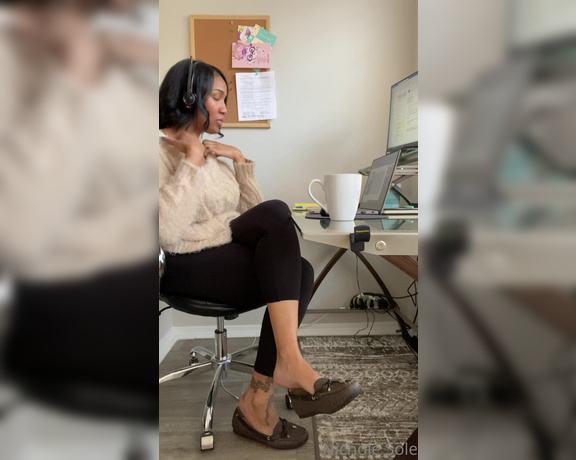 Nichole Sole aka Nicholesole OnlyFans - Shoe play While listening to a Microsoft Teams work meeting… 1