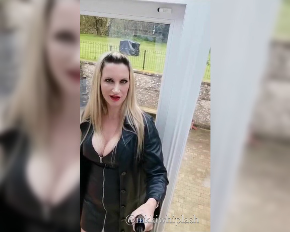 Nikki Whiplash aka Nikkiwhiplash OnlyFans - Hello! It’s a long leather coat, leather dress and OTK boots kind of day today