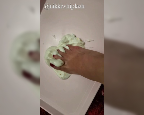 Nikki Whiplash aka Nikkiwhiplash OnlyFans - Yoghurty foot tease