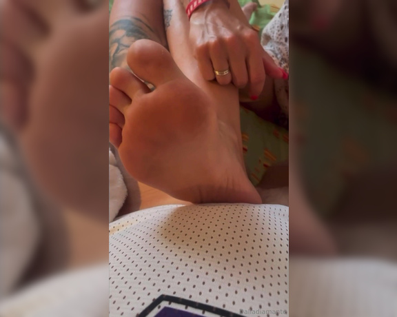 Dalia Diamante aka Daliadiamantevip OnlyFans - AMAZING FOOTJOB How much do you like footjob