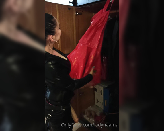 Lady Naama aka Ladynaama OnlyFans - Preparing for the session Choosing an outfit for a sissy whore Strap