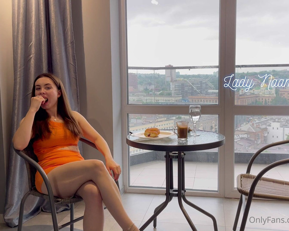 Lady Naama aka Ladynaama OnlyFans - POV I took you to a cafe I put chastity belt on the table and ordered you to kiss my fee