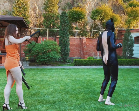 Lady Naama aka Ladynaama OnlyFans - Outdoor obedience training Fun with @israelimistress and @saracensub