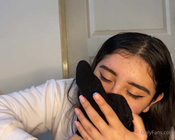 Goddess Angela aka goddessangelamx OnlyFans - Smelling stinky socks Tip for more!