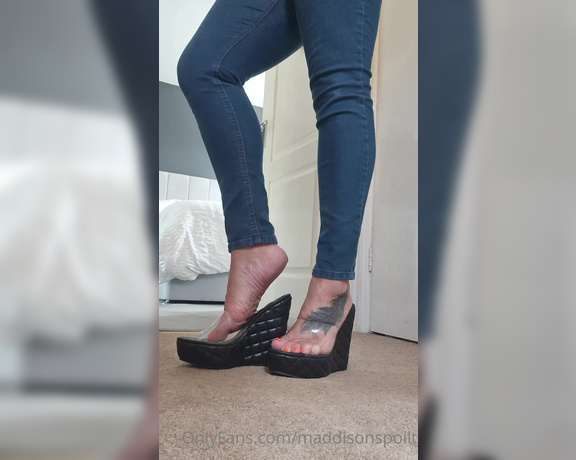 Maddison Spoilt aka maddisonspoilt OnlyFans - Had so many requests to hear my feet in these wedges, enjoy!