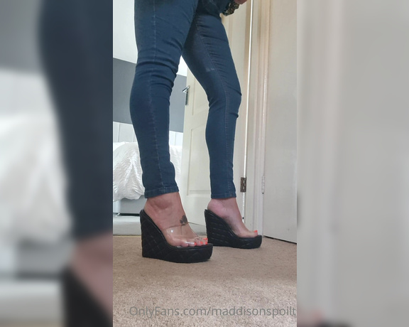 Maddison Spoilt aka maddisonspoilt OnlyFans - Had so many requests to hear my feet in these wedges, enjoy!
