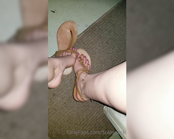 Solesnack aka solesnack OnlyFans - Just admiring my pedicure and playing with my sandals