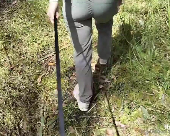 The Bitch Wife aka thebitchwife OnlyFans - Taking my slave on a bushwalk