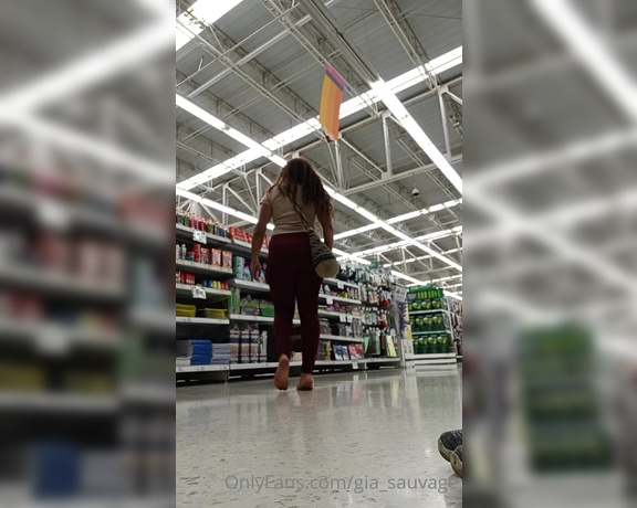 Gia Sauvage aka gia_sauvage OnlyFans - I stopped at the market after going to the gym See me walk barefoot  Booty and soles at the end