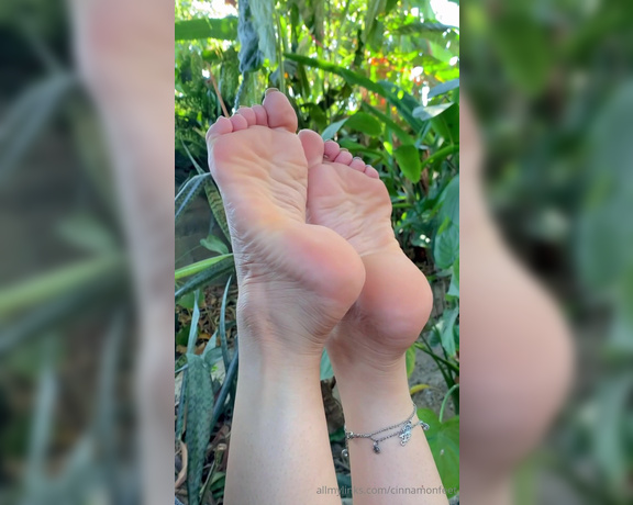 Goddess Cinnamon aka cinnamonfeet2 OnlyFans - Teasing you with my soft wrinkled soles while I’m on my hammock