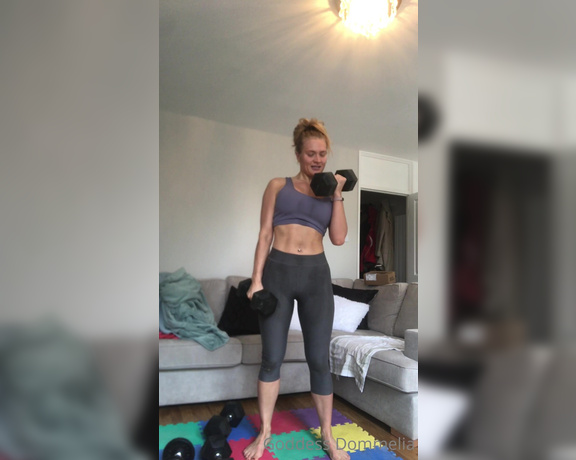 Goddess Dommelia aka goddessdommelia OnlyFans - Thursdays workout part 3